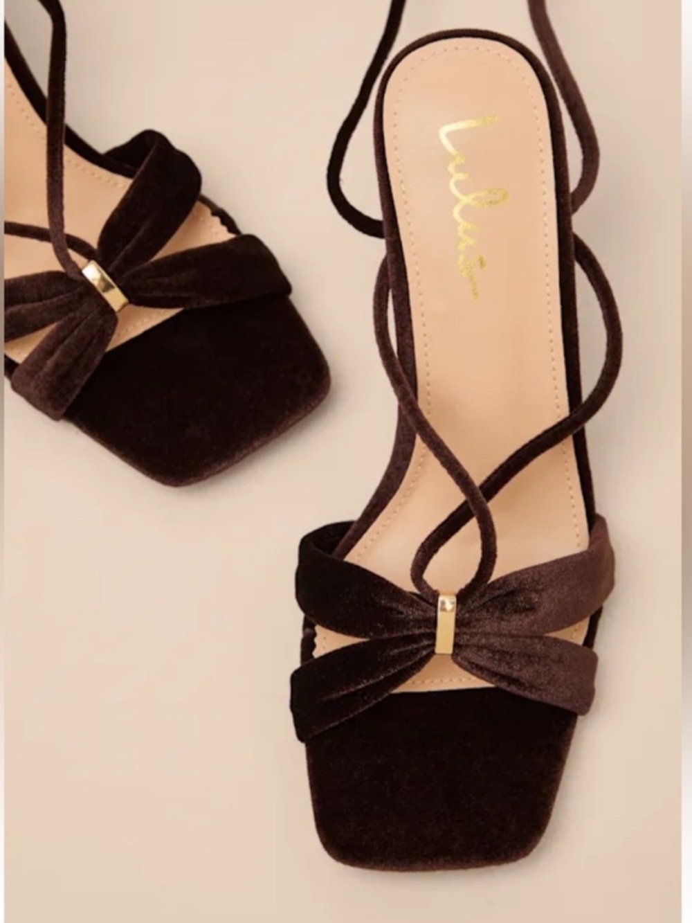 NEW - Elegant Brown Strappy Heels